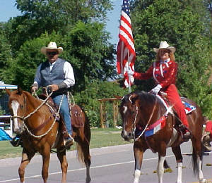 Clancy, age 5 ~ in his first parade